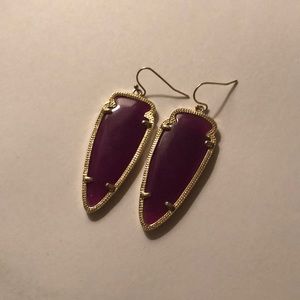 Endearing Scott purple arrow earrings